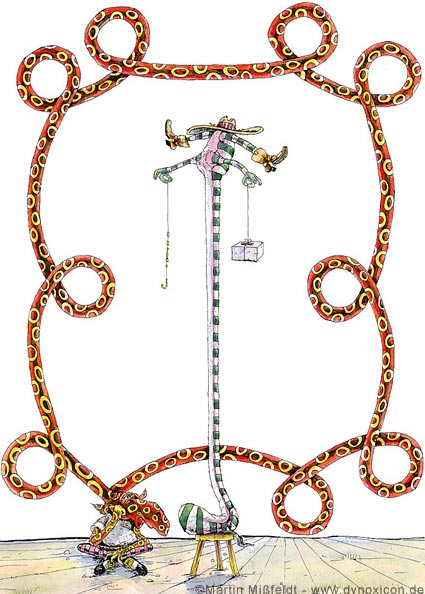 Cartoon Mantra Cartoon: Giraffen meditieren