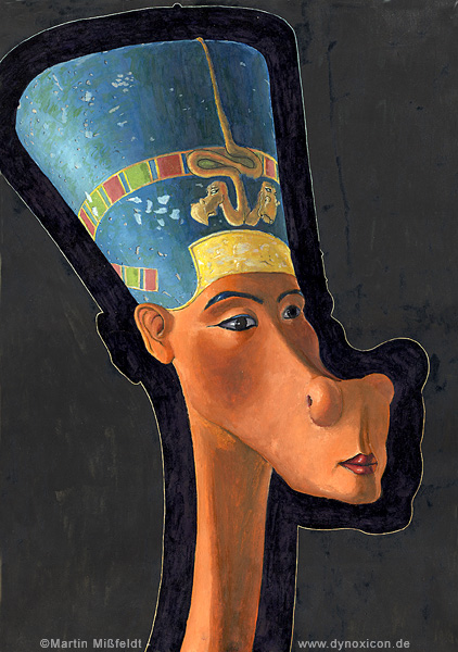 Cartoon Nofretete - ägyptische Königin