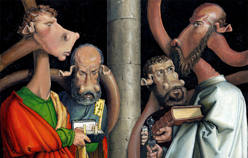 Lustiger Cartoon - Jesus beim Abendmahl