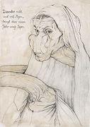 Cartoon: Albrecht Dürer seine Mutter-Giraffe