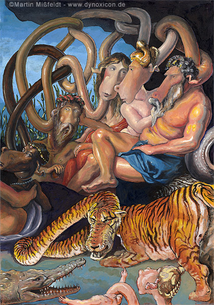 Cartoon Erdteile Europa und Asien - Peter Paul Rubens