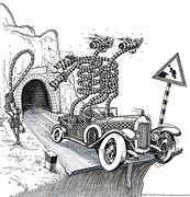 Nächster Cartoon: Unfall-Ursache am Tunnel Ende Nächster Cartoon